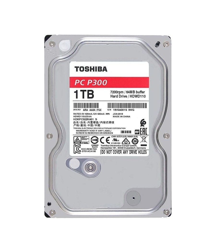 Toshiba P300 HDWD110UZSVA HD 1TB 3.5" 7200rpm - Imagen 8
