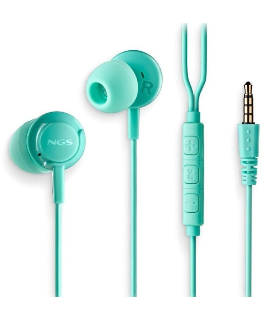 Auriculares intrauditivos ngs cross drift/ con micrófono/ jack 3.5/ verdes