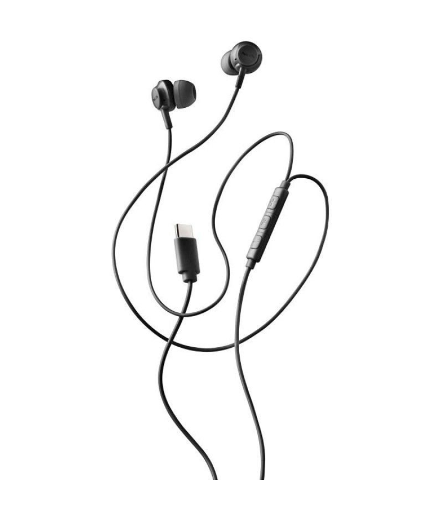 Auriculares intrauditivos ngs cross step/ con micrófono/ usb tipo-c/ negros