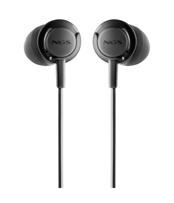 Auriculares intrauditivos ngs cross step/ con micrófono/ usb tipo-c/ negros