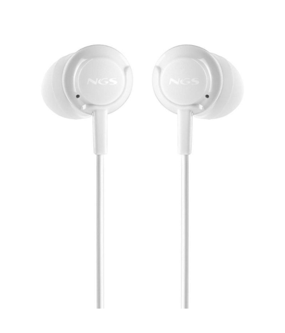 Auriculares intrauditivos ngs cross step/ con micrófono/ usb tipo-c/ blancos