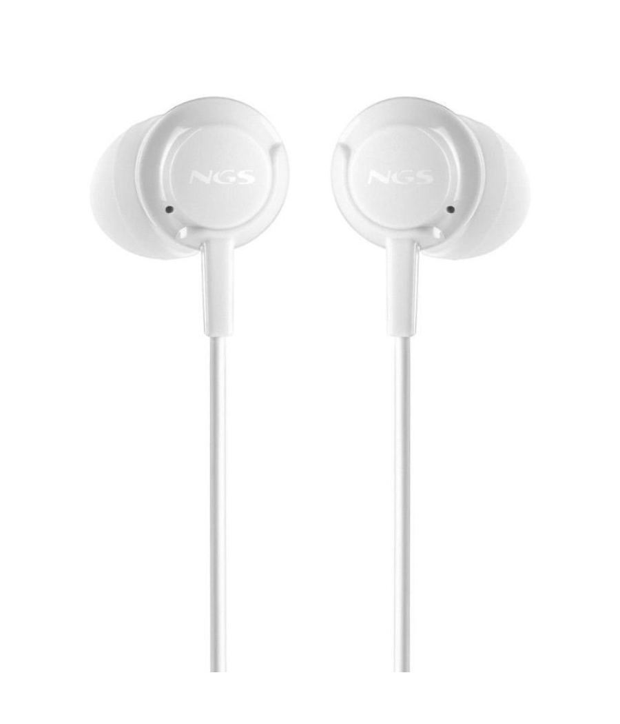 Auriculares intrauditivos ngs cross step/ con micrófono/ usb tipo-c/ blancos
