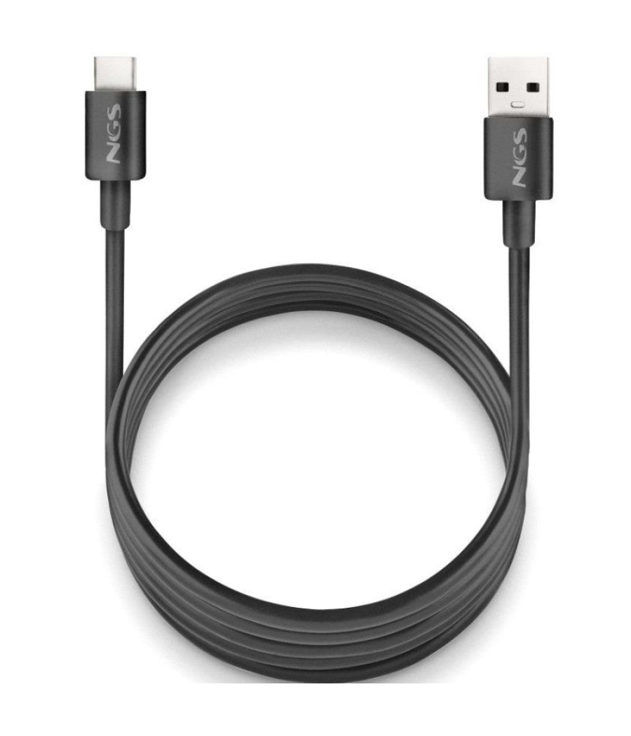 Cable usb 2.0 ngs zyro-ac/ usb macho - usb tipo-c macho/ hasta 15w/ 480mbps/ 1m/ negro