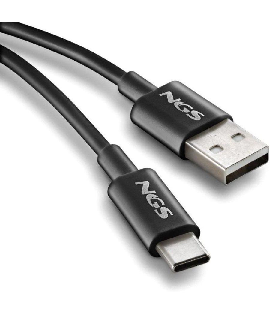 Cable usb 2.0 ngs zyro-ac/ usb macho - usb tipo-c macho/ hasta 15w/ 480mbps/ 1m/ negro
