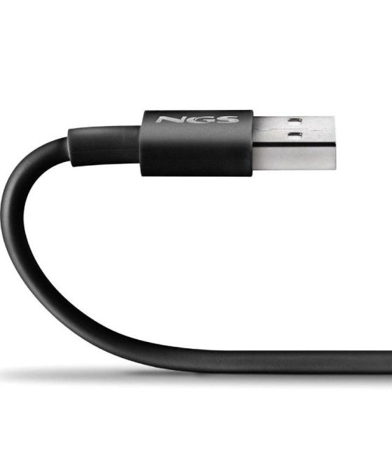 Cable usb 2.0 ngs zyro-ac/ usb macho - usb tipo-c macho/ hasta 15w/ 480mbps/ 1m/ negro