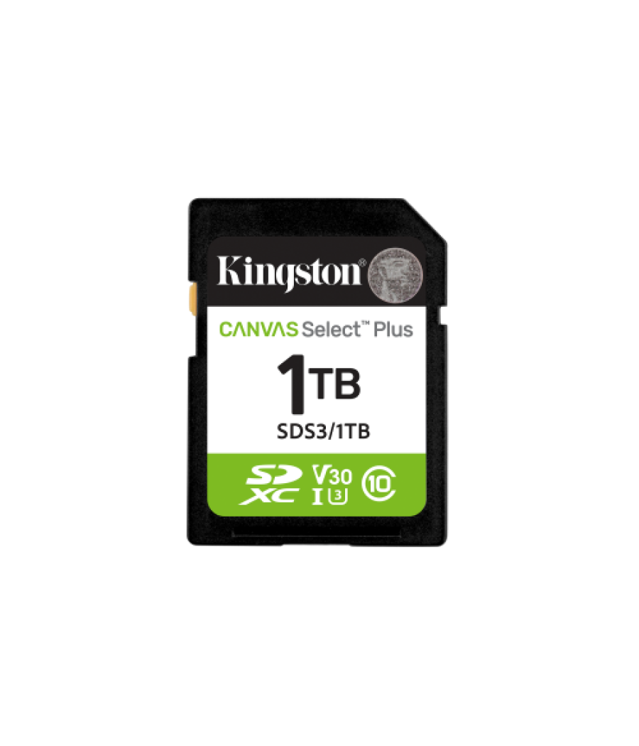 Kingston technology 1 tb sdxc canvas select plus gen3 150 mb/s c10 uhs-i u3 v30