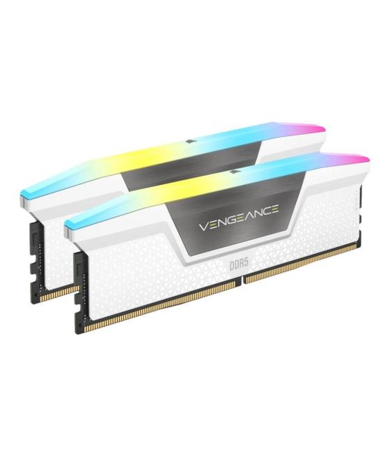Memoria ram ddr5 64gb 2x32gb corsair vengeance rgb white - 6400 mhz - pc5 - 51200 - cl32 - 1.4v