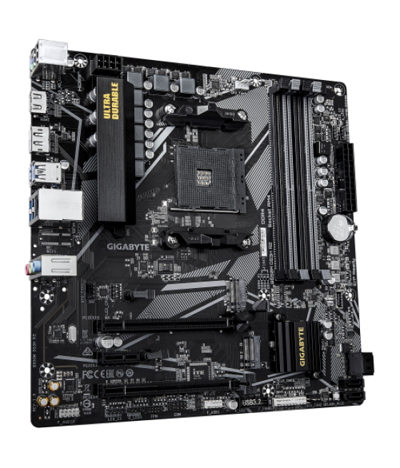 Gigabyte b550m ds3h r2 placa base - procesadores amd ryzen 5000, vrm de 5+3 fases, hasta 4733 mhz ddr4 (o.c.), 1x m.2 pcie 4.0 +