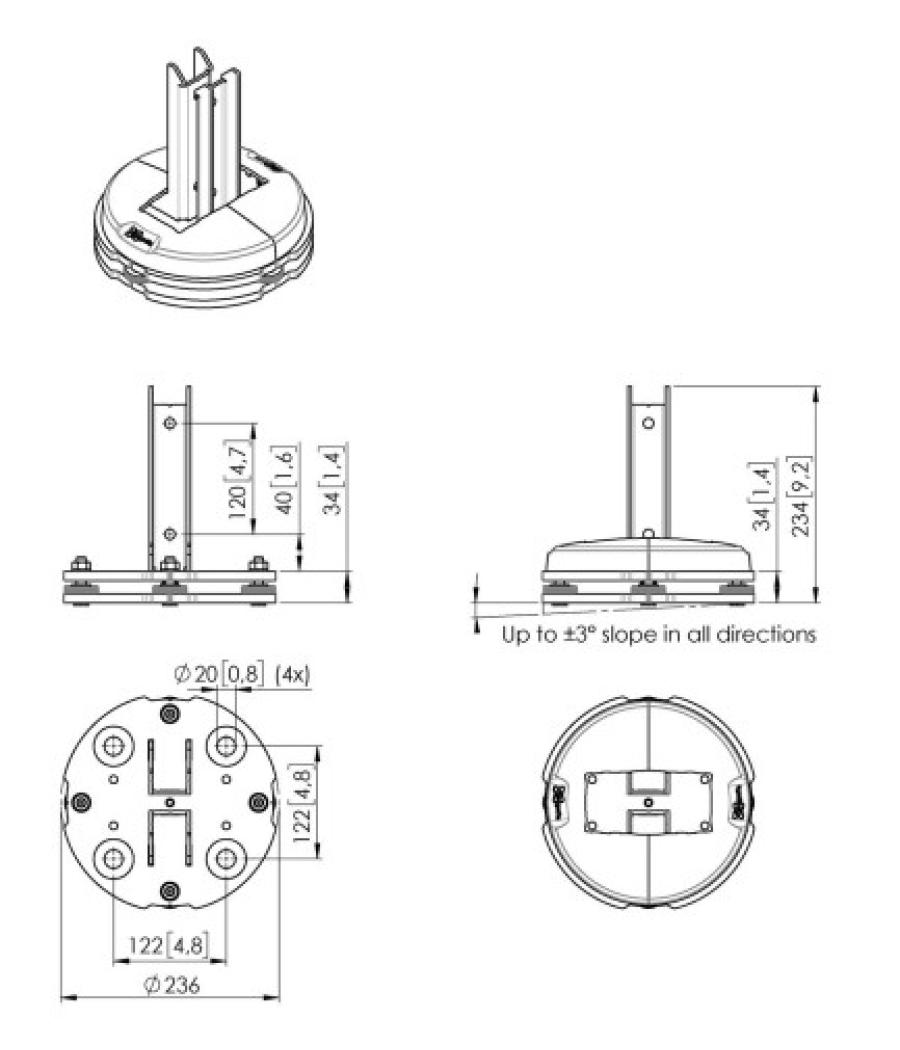 Soporte vogels gama profesional componentes para video wall techo pff 7965 connect-it floor mounting plate negro (pff7965)