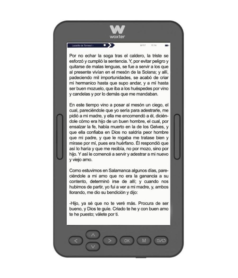 Libro electrónico ebook woxter scriba 195 s/ 4.7'/ tinta electrónica/ negro