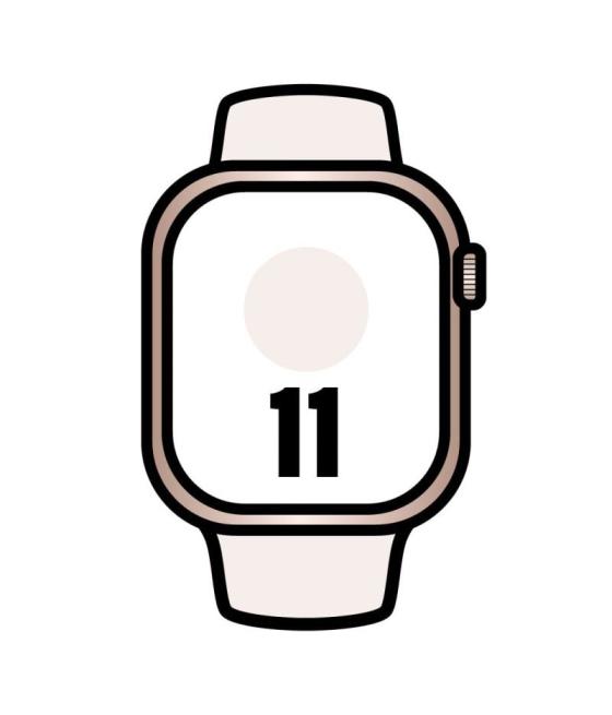 Apple watch series 11/ gps/ cellular/ 42mm/ oro rosa/ correa deportiva rosa rubor (m/l)