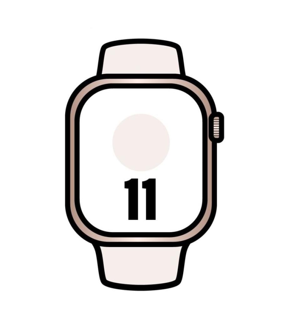 Apple watch series 11/ gps/ cellular/ 42mm/ oro rosa/ correa deportiva rosa rubor (m/l)