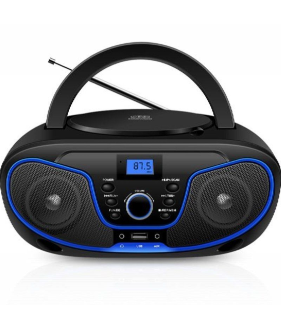 Radio cd aiwa dw3012/ 4w/ negro y azul
