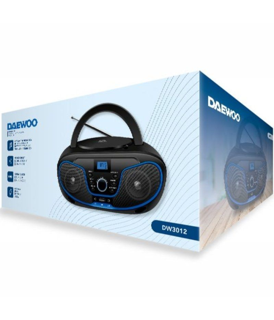 Radio cd aiwa dw3012/ 4w/ negro y azul