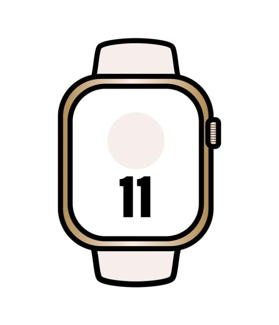 Apple watch series 11/ gps/ cellular/ 46mm/ titanio dorado/ correa deportiva rosa rubor (s/m)