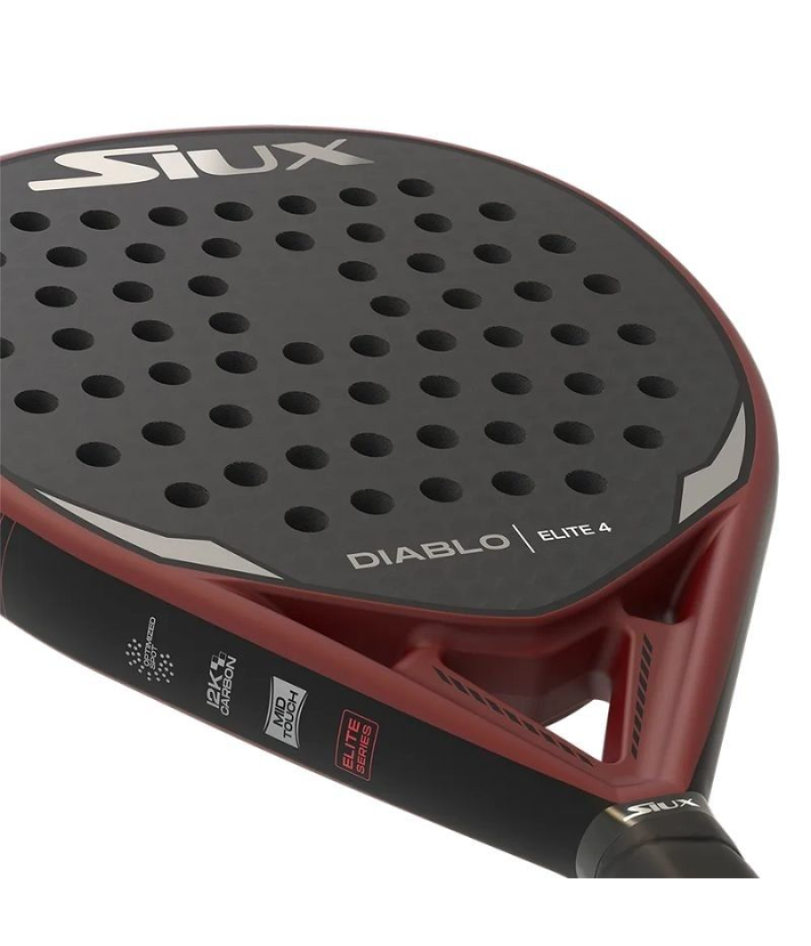 Pala de pádel siux diablo elite 4/ negro y rojo