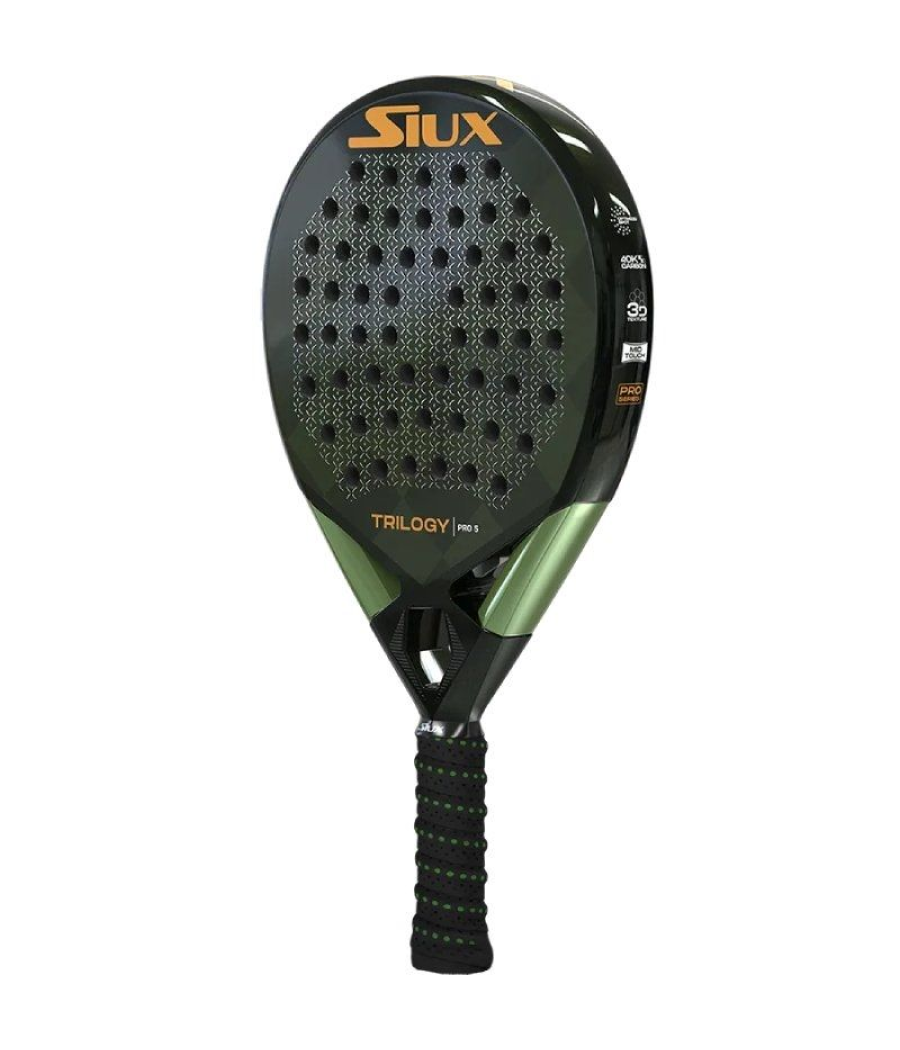 Pala de pádel siux trilogy pro 5 2025 (patty llaguno)/ negra y verde