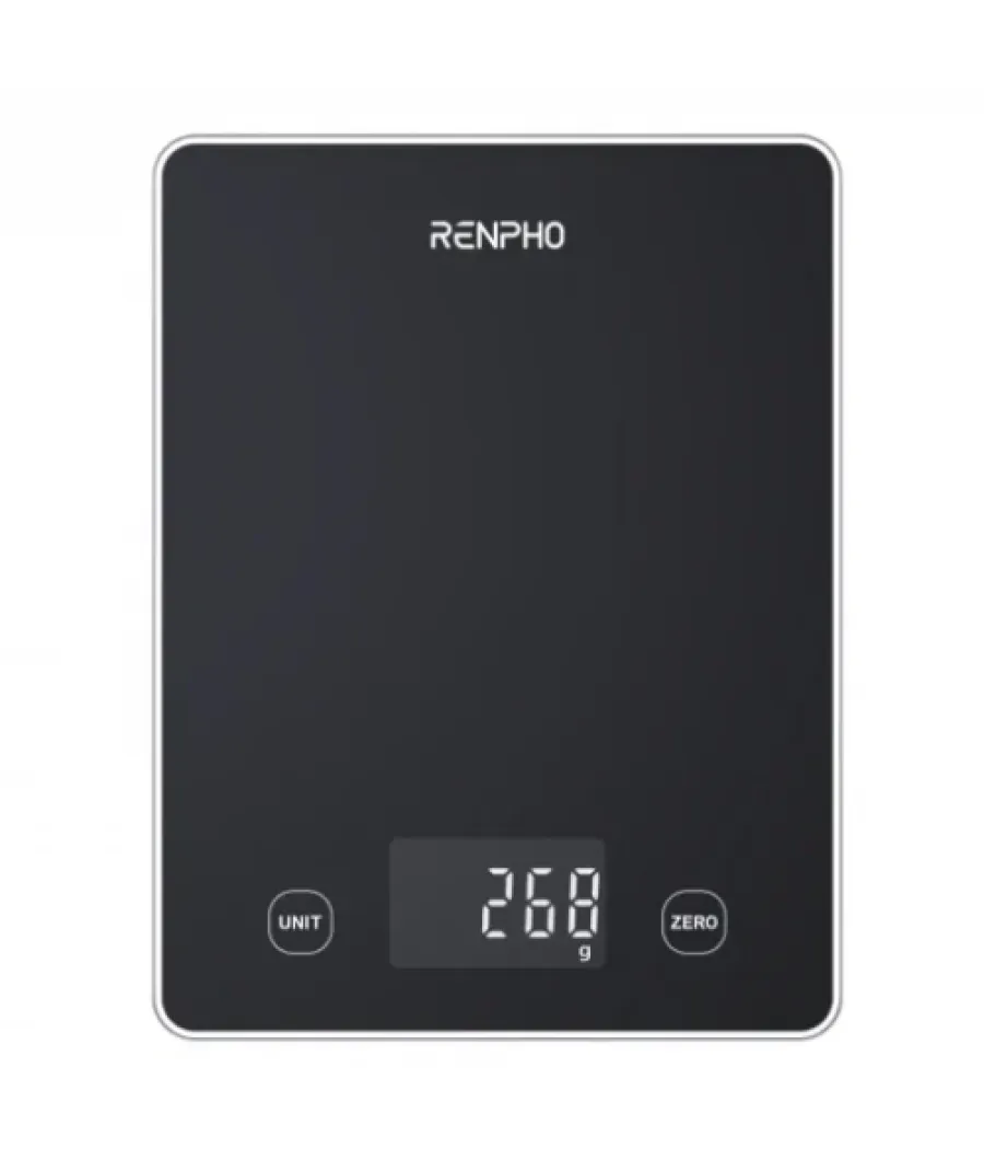 Renpho calibra 1l - smart nutrition scale - ble - 3aaa - black glass (up to 22lb/10kg)