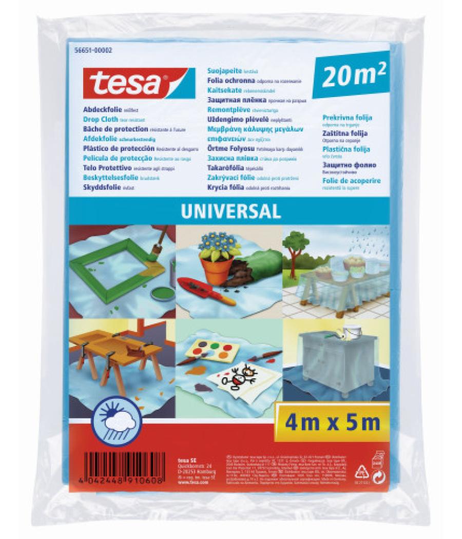 Lona protectora plastico 20m2 universal tesa 56651-00002-02