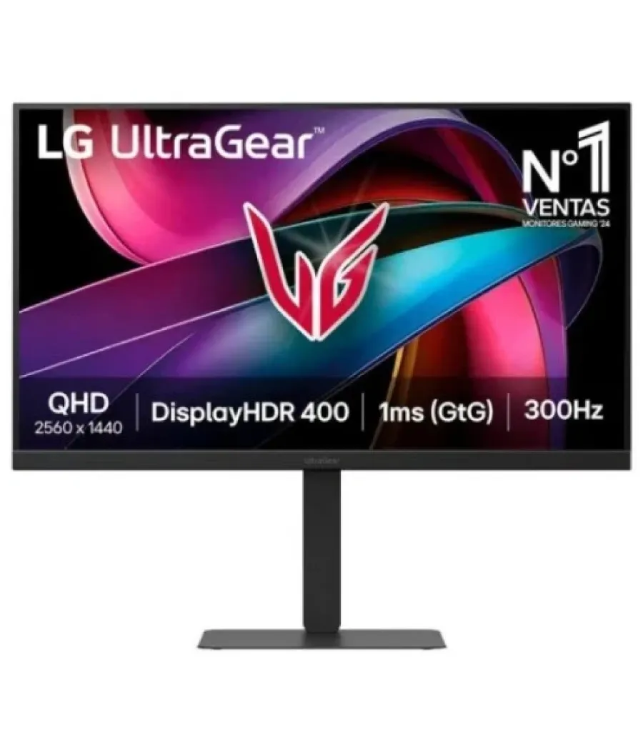 Montiro lg ultragear, 27 pulgadas, panel ips 300 hz 1 ms, resolucion 2560 x 1440