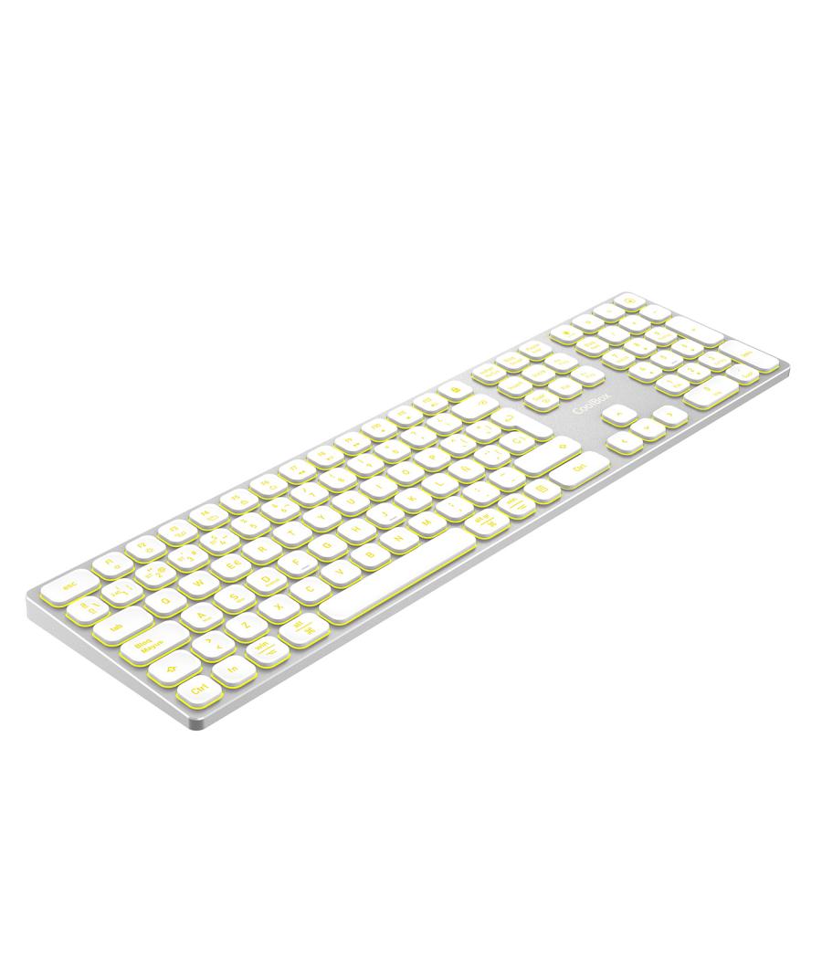 Teclado wireless moonlight b431 blanco coolbox