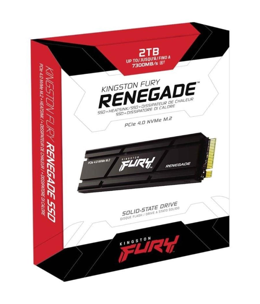 Disco ssd kingston fury renegade ssd 2tb/ m.2 2280 pcie gen4/ con disipador de calor/ full capacity