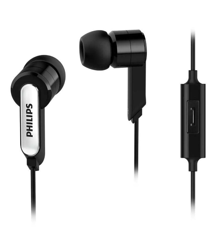 Auriculares intrauditivos philips she1405/10/ con micrófono/ jack 3.5/ negros