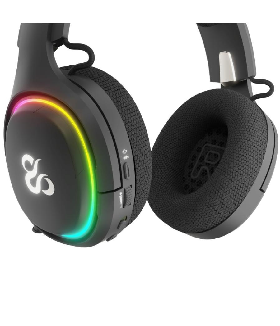 Auriculares gaming newskill aton v2 inalambrico rgb negro