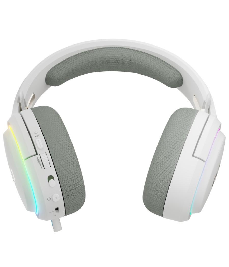 Auriculares gaming newskill aton v2 ivory inalambrico rgb blanco