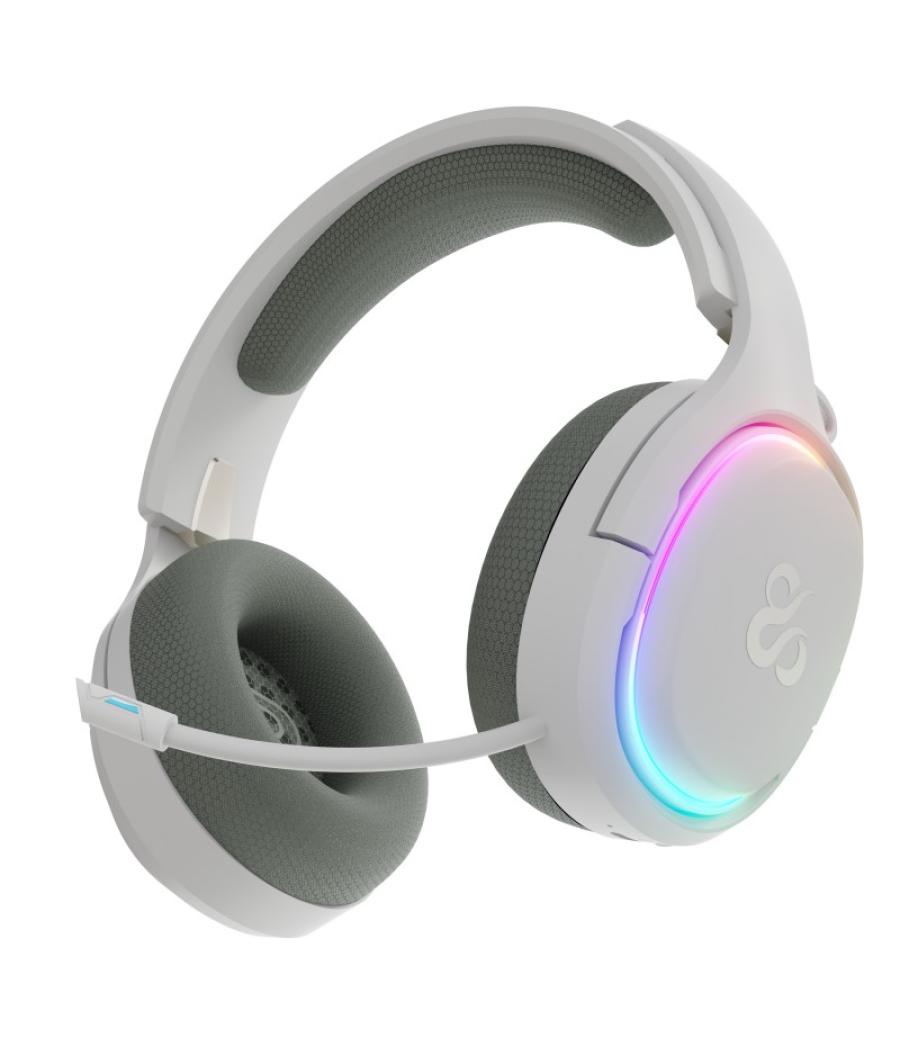 Auriculares gaming newskill aton v2 ivory inalambrico rgb blanco