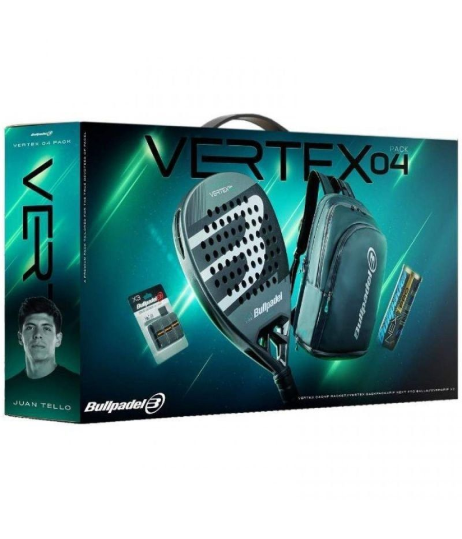 Pack pala de pádel bullpadel vertex 04 comfort pro line 2026/ incluye 3 accesorios