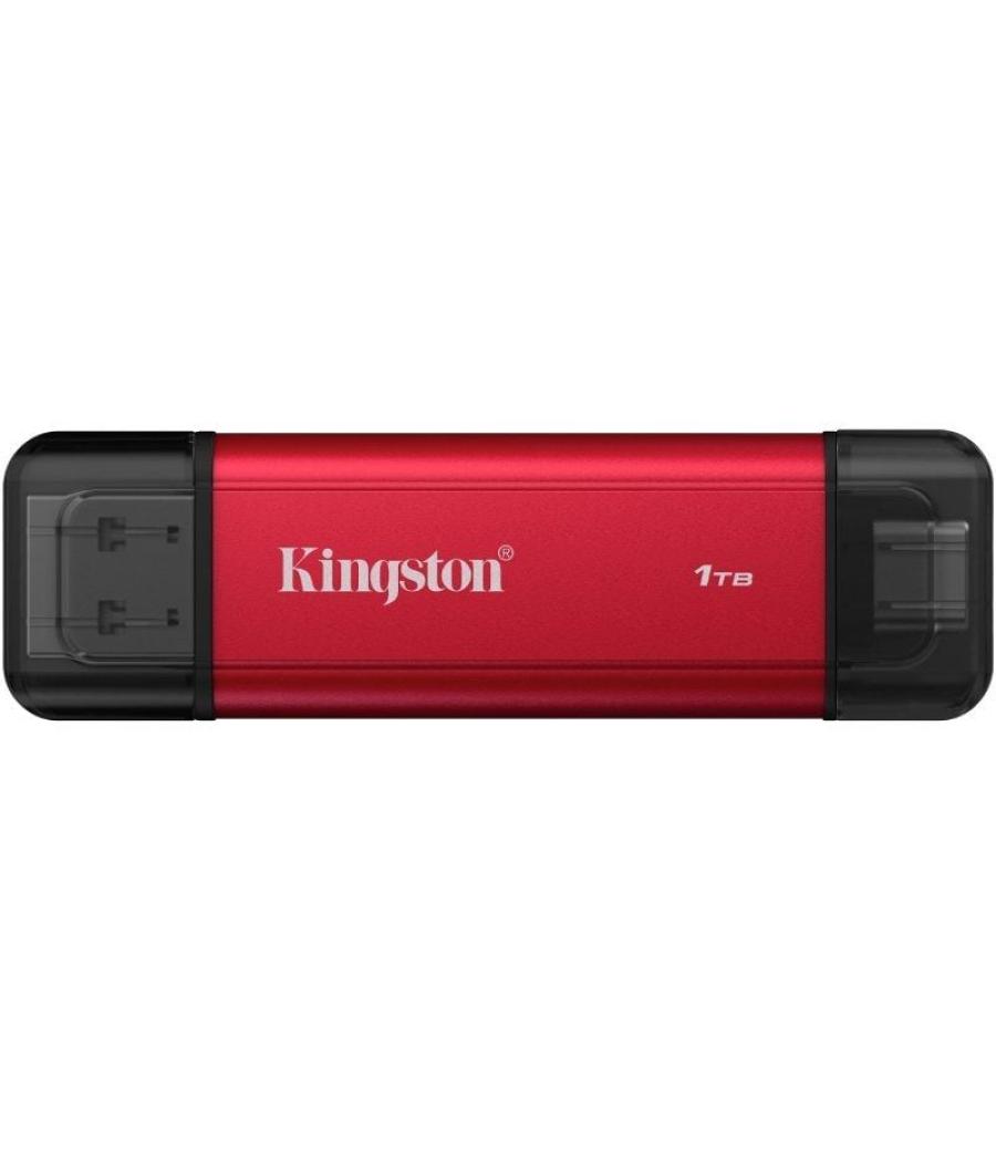 Disco externo ssd kingston dual portable ssd 1tb/ usb tipo-c y usb 3.2/ rojo