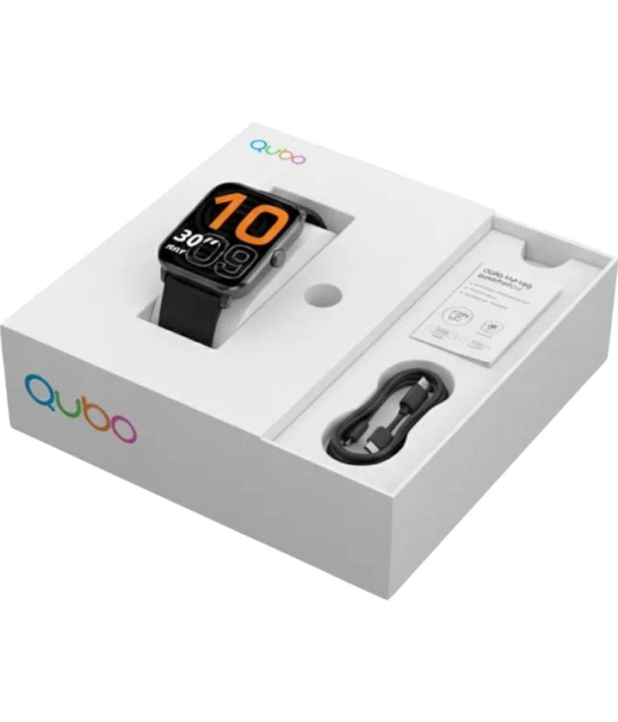 Smartwatch qubo smt-200/ notificaciones/ frecuencia cardíaca/ negro