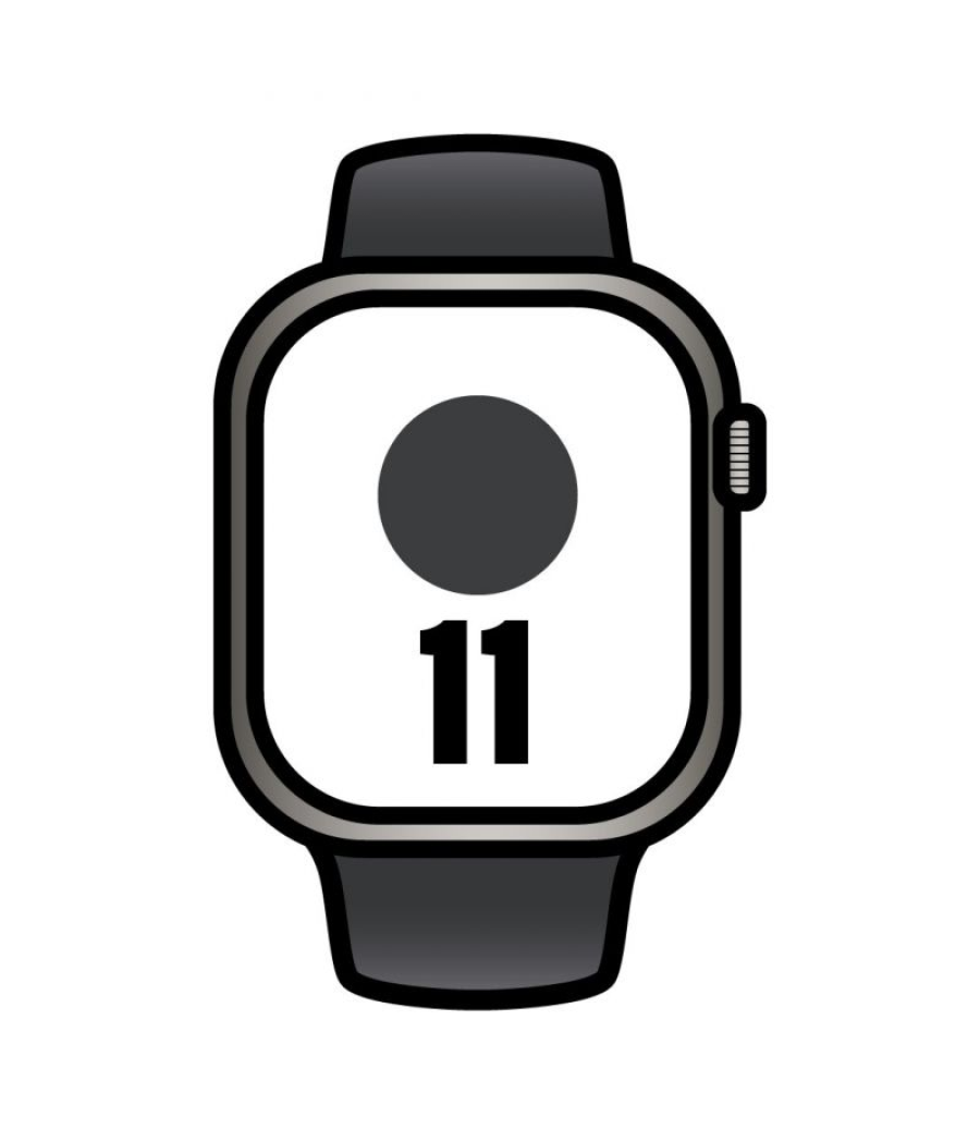 Apple watch series 11/ gps/ cellular/ 42mm/ titanio negro/ pizarra correa deportiva negro (s/m)