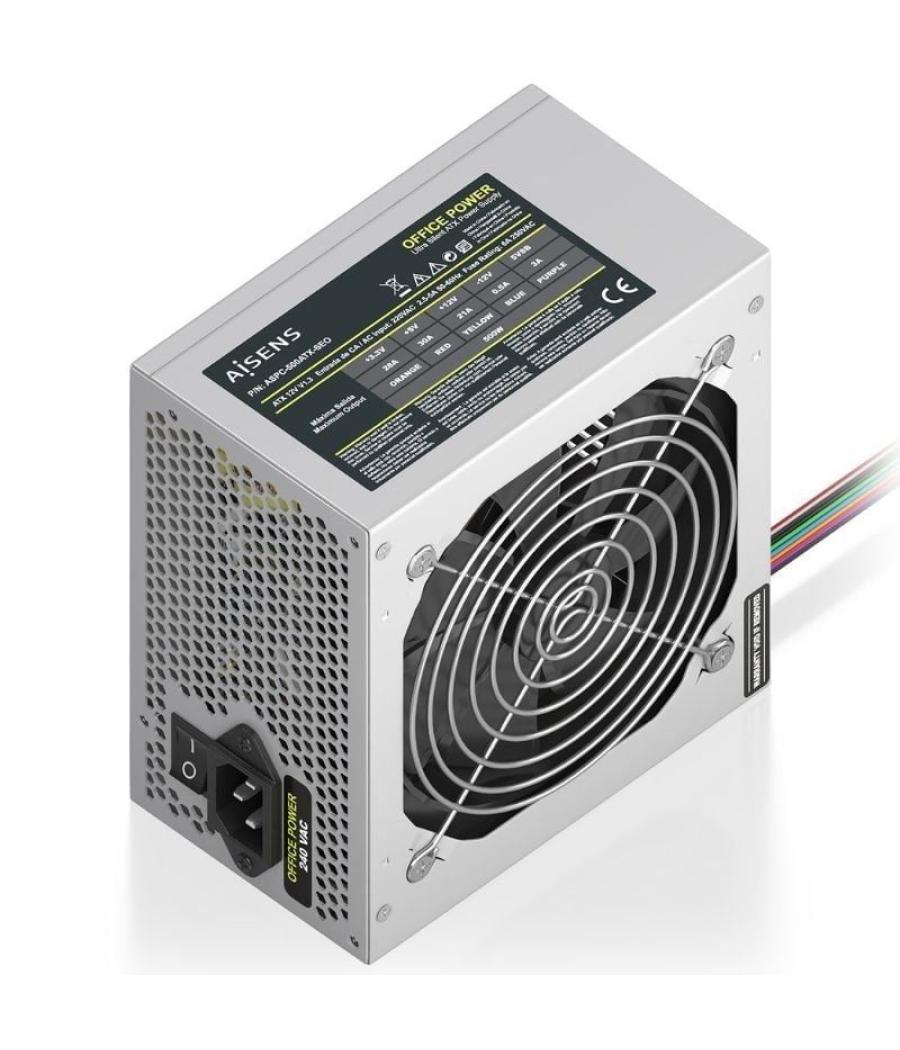 Fuente de alimentación aisens aspc-500atx-seo/ 500w/ ventilador 12cm