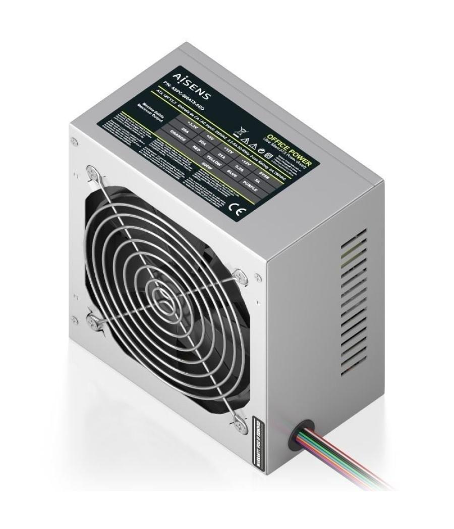 Fuente de alimentación aisens aspc-500atx-seo/ 500w/ ventilador 12cm