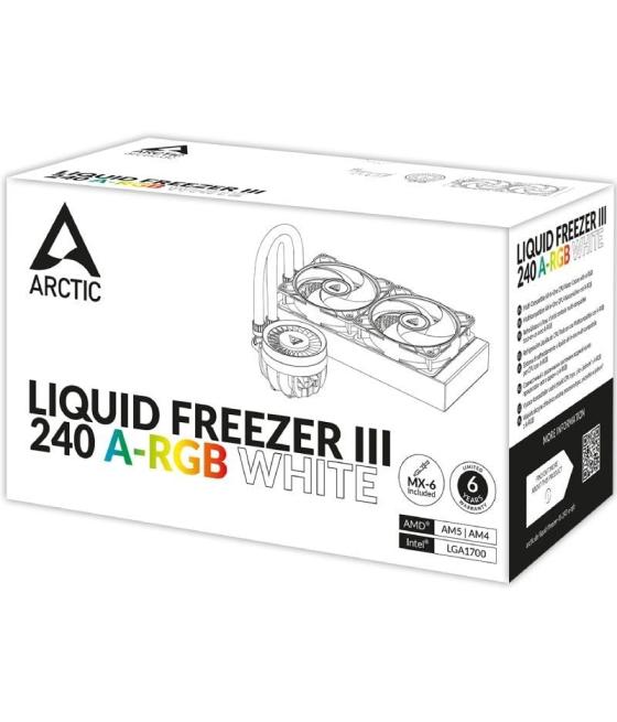 Sistema de refrigeración líquida arctic liquid freezer iii 240 a-rgb/ blanco
