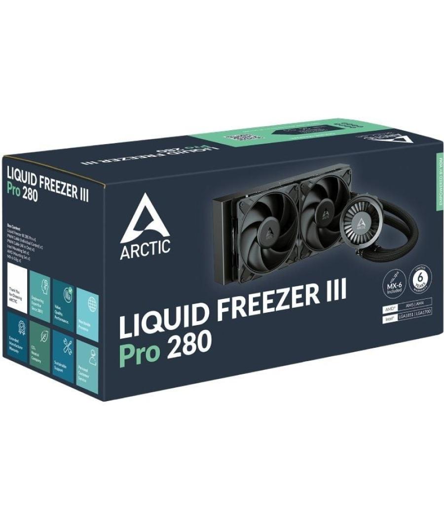 Sistema de refrigeración líquida arctic liquid freezer iii pro 280/ negro