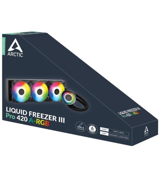 Sistema de refrigeración líquida arctic liquid freezer iii pro 420 a-rgb/ negro