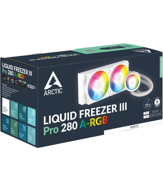 Sistema de refrigeración líquida arctic liquid freezer iii pro 280 a-rgb/ blanco