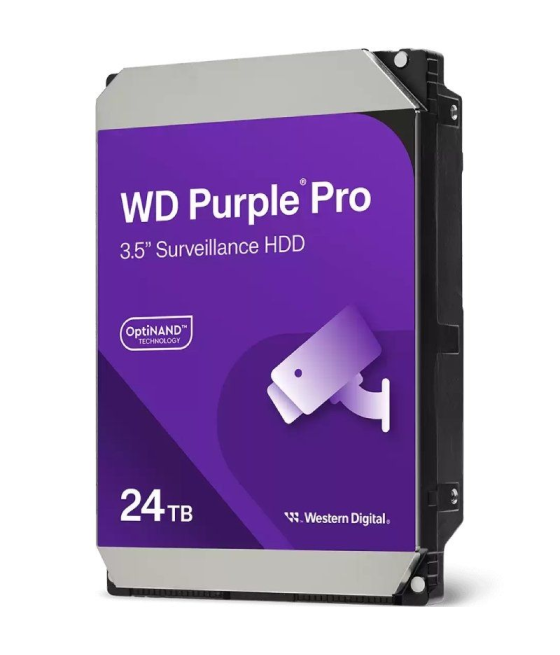 Disco duro western digital wd purple pro surveillance 24tb/ 3.5'/ sata iii/ 512mb