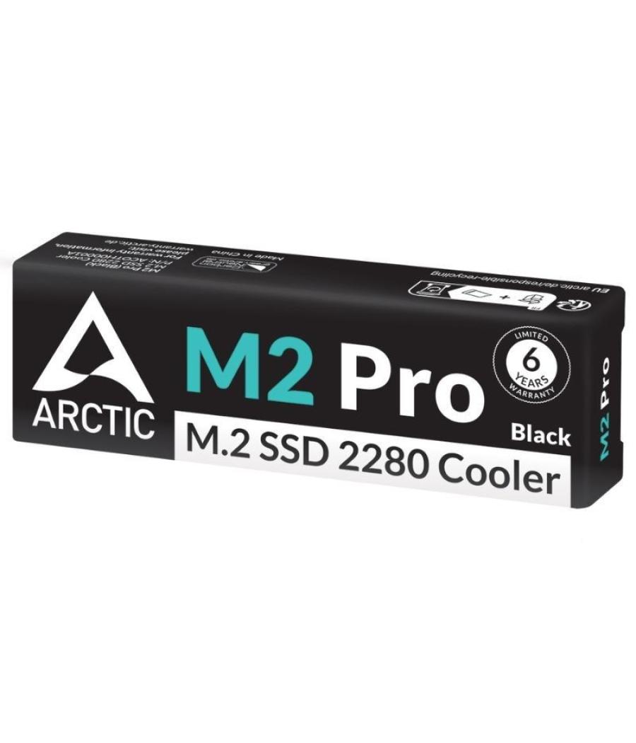 Disipador térmico para ssd m.2 2280 arctic m2 pro/ negro