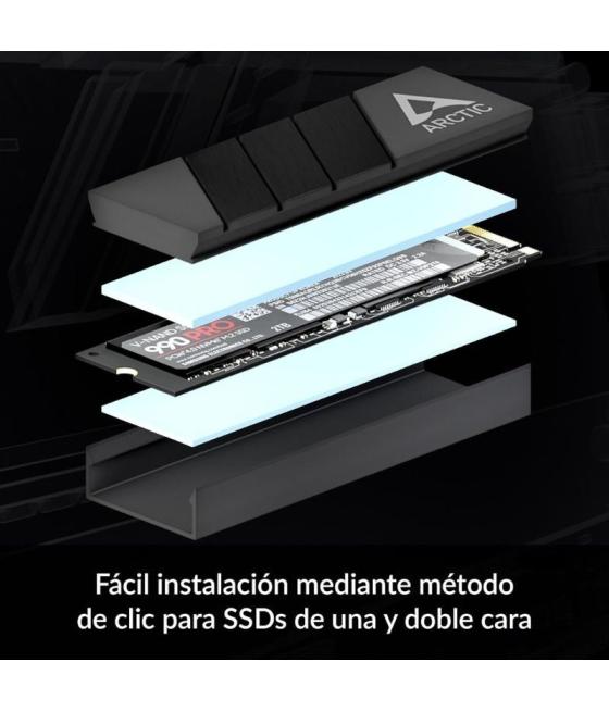 Disipador térmico para ssd m.2 2280 arctic m2 pro/ negro