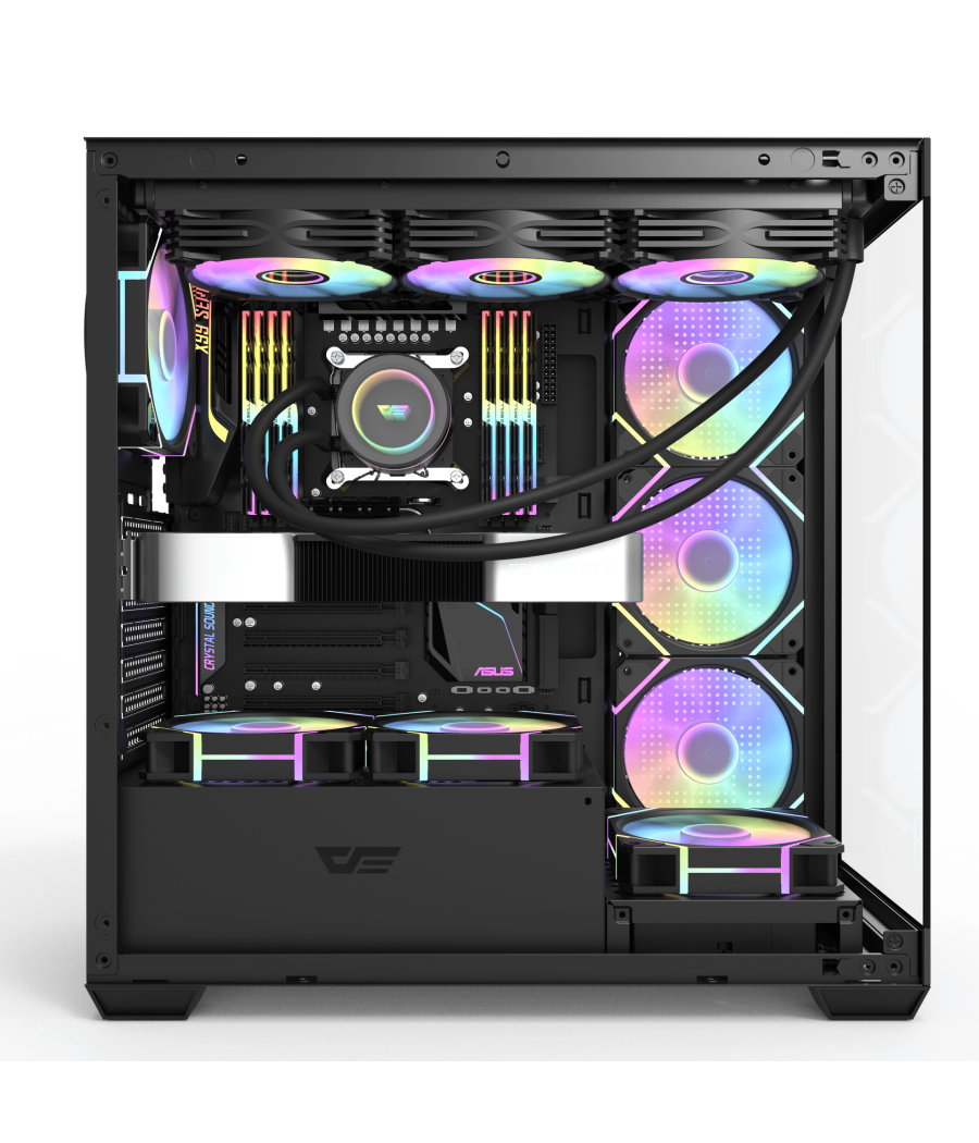 Caja semitorre atx ds900 rgb negro darkflash