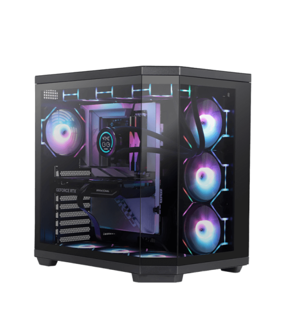 Caja semitorre atx dqx80 rgb negro darkflash