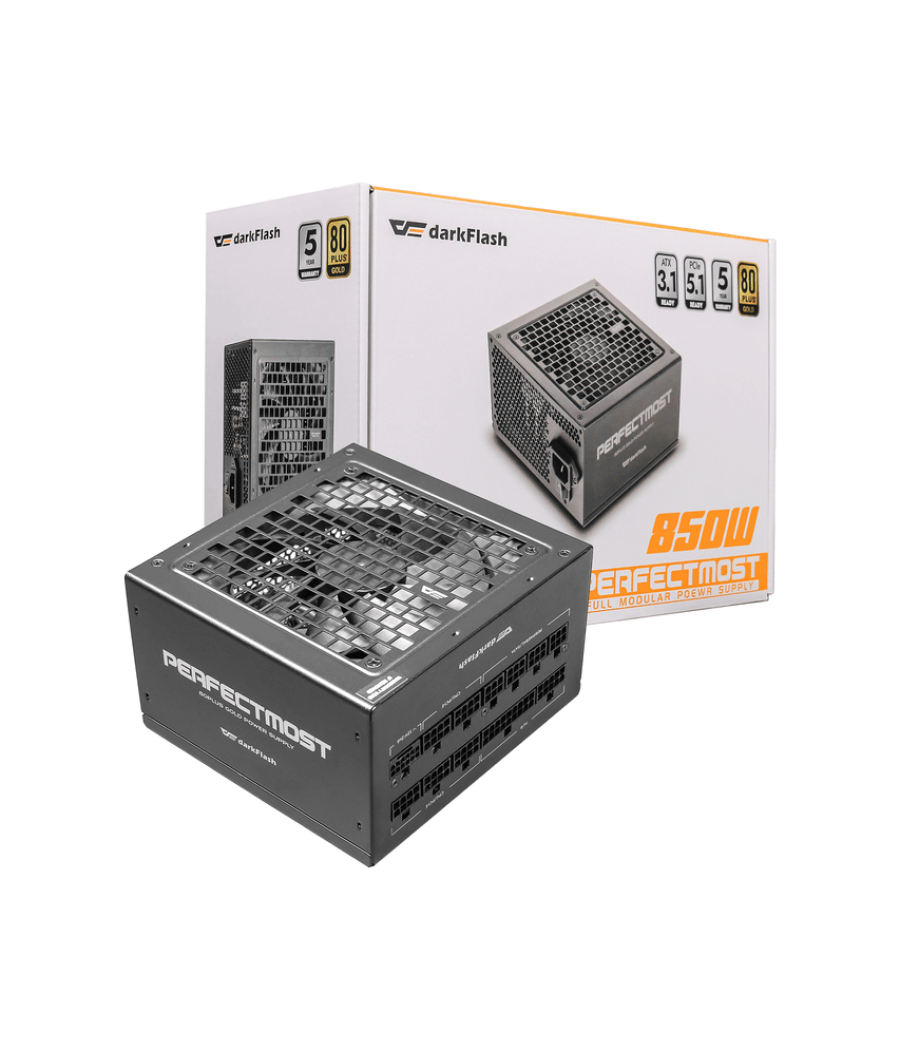 Fuente alim. 850w modular 80+ gold negro darkflash