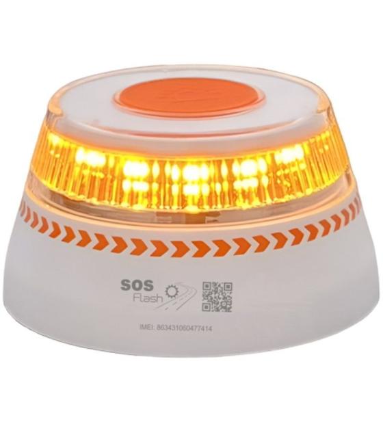 Luz baliza de emergencia para coche sos flash v16 connected iot bal/2/ homologada/ base imantada/ geolocalizable/ funciona a pil