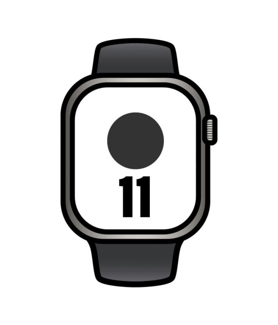 Apple watch series 11/ gps/ cellular/ 42mm/ titanio natural/ correa deportiva negra (s/m)