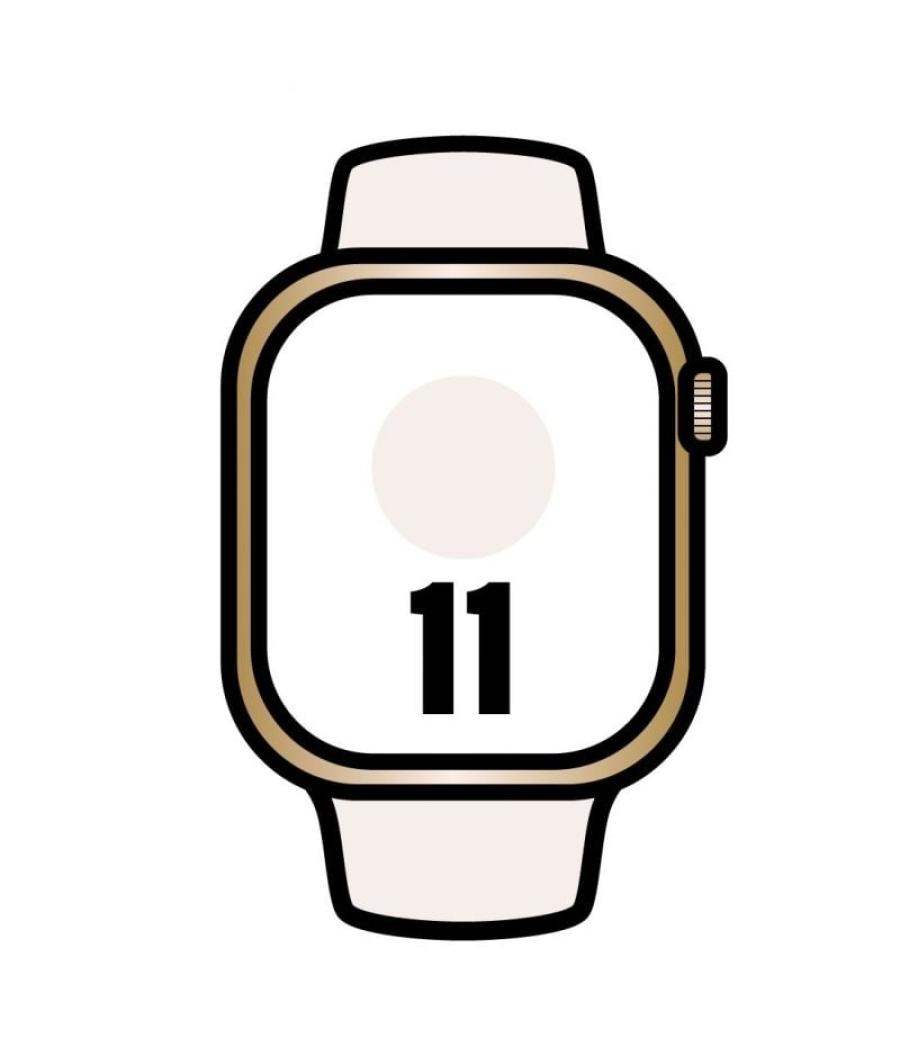Apple watch series 11/ gps/ cellular/ 42mm/ titanio dorado/ correa deportiva rosa rubor (s/m)