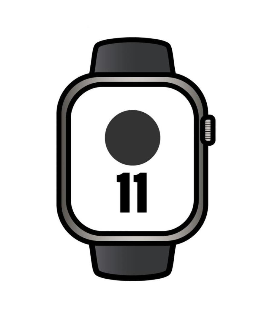 Apple watch series 11/ gps/ cellular/ 46mm/ titanio negro pizarra/ correa deportiva negra s/m